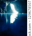 Mysterious blue-green cave 129678507