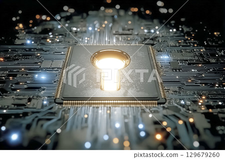 Cybersecurity: Image material for the concept of digital security 129679260