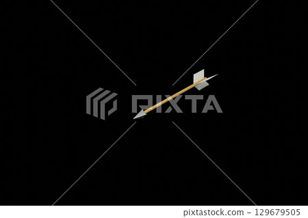 A single arrow on a black background A single arrow on a black background 129679505