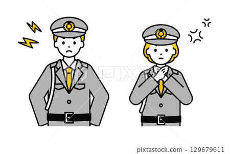 簡單的保安男女_生氣 129679611