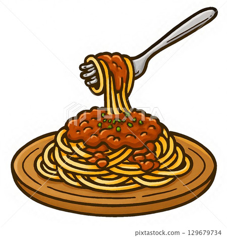 美味多汁的肉醬手繪插圖 美味多汁的肉醬手繪插圖 129679734