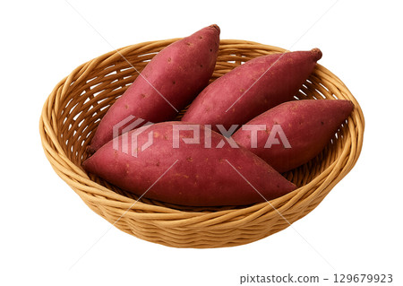 Sweet potato in basket 129679923
