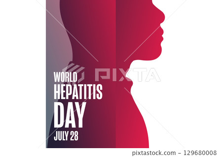 World Hepatitis Day. July 28. Holiday concept. Template for background, banner, card, poster with World Hepatitis Day. July 28. Holiday concept. Template for background, banner, card, poster with 129680008