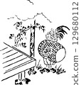 騎著雞的日本鼓和花園 129680112