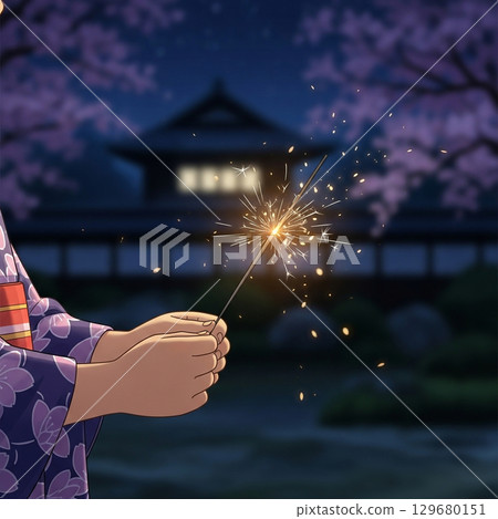 Sparks in small hands 129680151