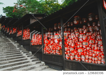 Katsuo-ji Temple Katsu Daruma dedication shelf Katsuo-ji Temple Katsu Daruma dedication shelf 129680396