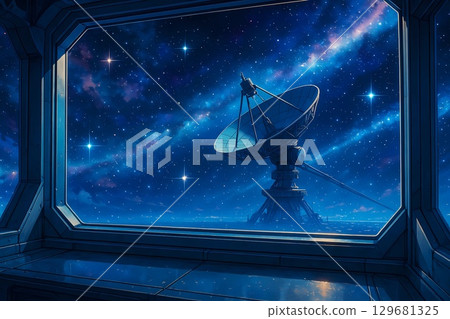 A window at an orbital station for interstellar communications A window at an orbital station for interstellar communications 129681325