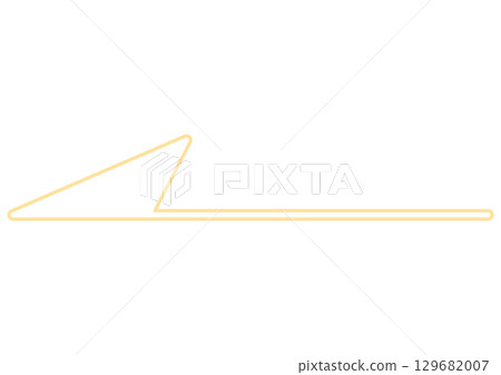 Yellow simple arrow icon 129682007
