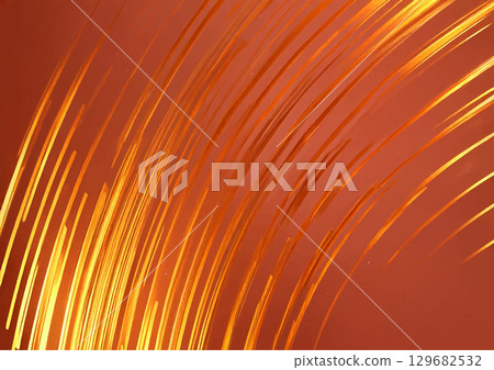 Background material: red and orange gradation with curves that shine like flames 129682532