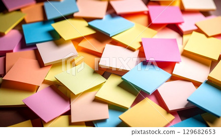 貼在牆上的便利貼 129682653