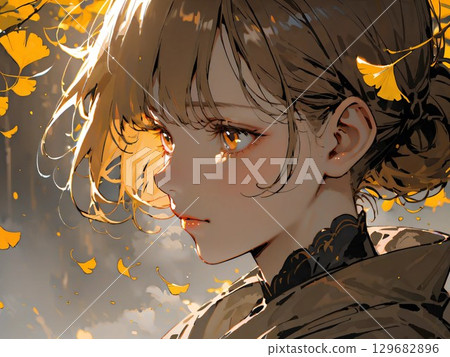 銀杏和女人 129682896