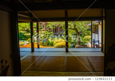 [Kyoto Scenery] Shoren-in Temple: A charming garden with Ryushin Pond 129683213