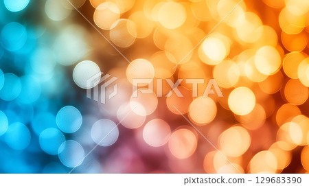 Abstract background Vibrant bokeh background with blue and orange light reflections creating dreamy atmosphere. Perfect for artistic and creative projects Abstract background Vibrant bokeh background with blue and orange light reflections creating dreamy atmosphere. Perfect for artistic and creative projects 129683390
