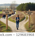 A parting road 129683968