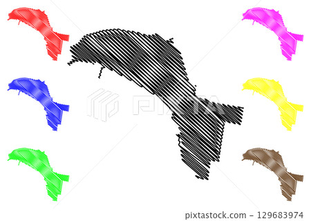 City of Port Phillip (Commonwealth of Australia, Victoria state, Vic) map vector illustration, scribble sketch Port Phillip map 129683974