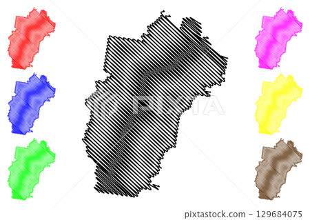 City of Whittlesea (Commonwealth of Australia, Victoria state, Vic) map vector illustration, scribble sketch Whittlesea map City of Whittlesea (Commonwealth of Australia, Victoria state, Vic) map vector illustration, scribble sketch Whittlesea map 129684075