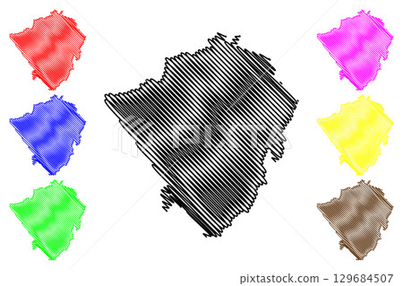 London Borough of Barnet (United Kingdom of Great Britain and Northern Ireland, Ceremonial county and region Greater London, England) map vector illustration, scribble sketch map London Borough of Barnet (United Kingdom of Great Britain and Northern Ireland, Ceremonial county and region Greater London, England) map vector illustration, scribble sketch map 129684507