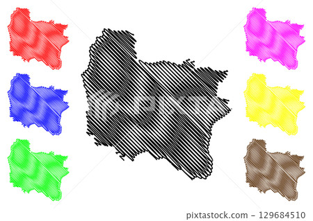 Basildon Non-metropolitan district, Borough (United Kingdom of Great Britain and Northern Ireland, ceremonial county Essex, England) map vector illustration, scribble sketch map Basildon Non-metropolitan district, Borough (United Kingdom of Great Britain and Northern Ireland, ceremonial county Essex, England) map vector illustration, scribble sketch map 129684510