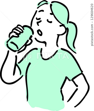 Women supplementing hydration Women supplementing hydration 129684620