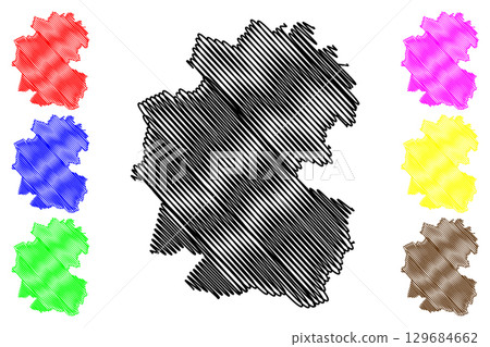 Breckland non-metropolitan district (United Kingdom of Great Britain and Northern Ireland, ceremonial county Norfolk, England) map vector illustration, scribble sketch map Breckland non-metropolitan district (United Kingdom of Great Britain and Northern Ireland, ceremonial county Norfolk, England) map vector illustration, scribble sketch map 129684662
