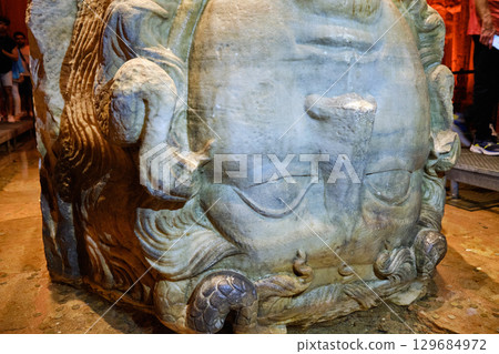 Medusa head in Basilica Cistern, ancient Byzantine subterranean cistern in Istanbul, Turkey Medusa head in Basilica Cistern, ancient Byzantine subterranean cistern in Istanbul, Turkey 129684972