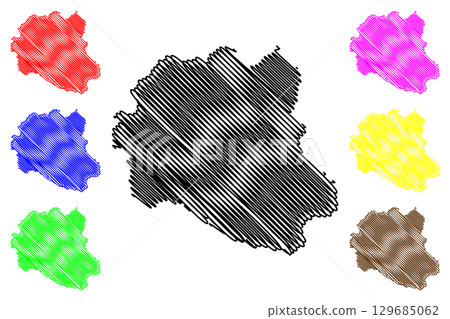 Eden district (United Kingdom of Great Britain and Northern Ireland, ceremonial county Cumbria, England) map vector illustration, scribble sketch Eden map Eden district (United Kingdom of Great Britain and Northern Ireland, ceremonial county Cumbria, England) map vector illustration, scribble sketch Eden map 129685062
