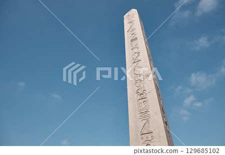 Obelisk of Theodosius located in historical Sultanahmet district in Istanbul, Turkiye Obelisk of Theodosius located in historical Sultanahmet district in Istanbul, Turkiye 129685102