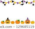 Cute Halloween garland frame 129685119