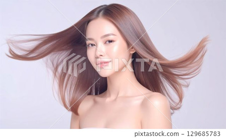 Beauty beauty woman person hair fluttering image background 129685783