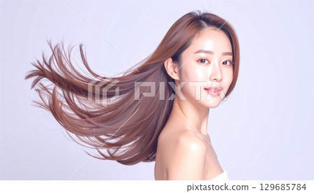 Beauty beauty woman person hair fluttering image background Beauty beauty woman person hair fluttering image background 129685784