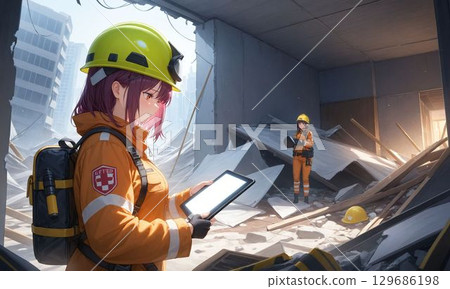 工作中的女性工程師 | 寫實與紀實風格 129686198