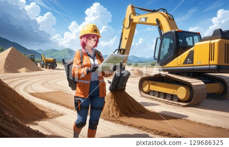 工作中的女性工程師 | 寫實與紀實風格 工作中的女性工程師 | 寫實與紀實風格 129686325