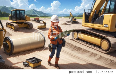 工作中的女性工程師 | 寫實與紀實風格 工作中的女性工程師 | 寫實與紀實風格 129686326