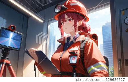 工作中的女性工程師 | 寫實與紀實風格 工作中的女性工程師 | 寫實與紀實風格 129686327