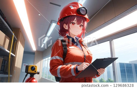 工作中的女性工程師 | 寫實與紀實風格 工作中的女性工程師 | 寫實與紀實風格 129686328