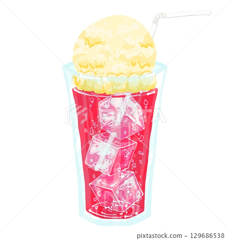 莓果汽水漂浮飲料 129686538