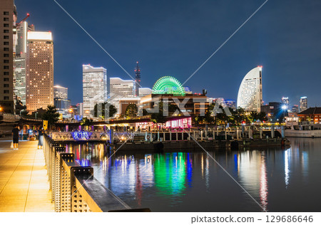 橫濱夜景：象鼻公園與港未來 129686646