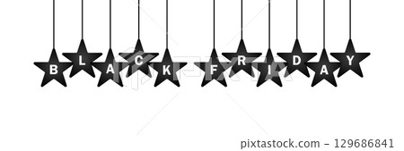 Black Friday Star Banner 129686841