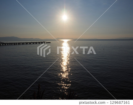 海的晚上風景 129687161