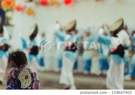 Tokushima Awa Odori Dance, famous women's dance group, Koenji 129687403
