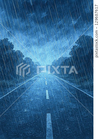 大雨 大雨 129687617