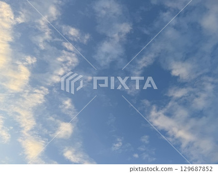 Summer evening sky and clouds 129687852