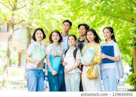 University students gathering 129688902