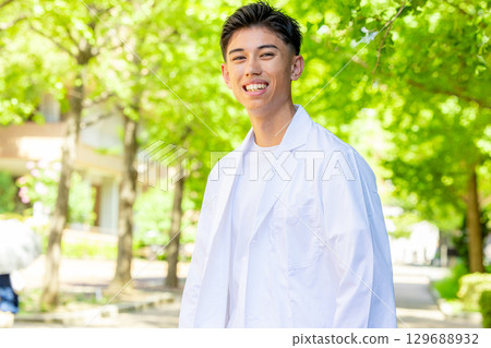A white coat with a file 129688932