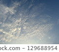 The sky with clouds illuminated by the setting sun 129688954