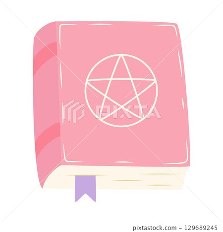 magic spell book isolated 129689245