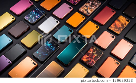 Lots of cell phones 129689338