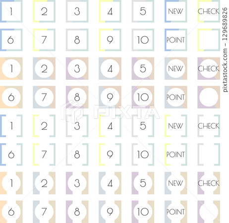 Simple and feminine two-tone heading numbers and letters icon set 129689826