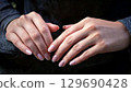 Beautiful female hands 129690428