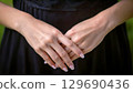 Beautiful female hands 129690436